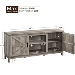 Yaheetech Farmhouse TV Stand For TVs Up To 65in Entertainment Center With Storage Cabinet 10 Yaheetech Farmhouse TV Stand For TVs Up To 65in Entertainment Center With Storage Cabinet -Online Furniture Store GUEST 005008ae 49b4 4fe0 898d 74d110f2876f