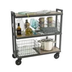 Cart System With Wheels 3 Tier Green - Atlantic 19 Cart System With Wheels 3 Tier Green - Atlantic -Online Furniture Store GUEST 005466b2 3f46 4a30 b62d cd90bf41503e