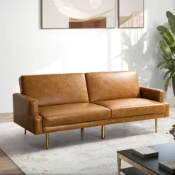 Lanna 76"Wide Vegan Leather Modern Style Convertible Futon Sofa Bed For Living Room Guest Bedroom | ARTFUL LIVING DESIGN 25 Lanna 76"Wide Vegan Leather Modern Style Convertible Futon Sofa Bed For Living Room Guest Bedroom | ARTFUL LIVING DESIGN -Online Furniture Store GUEST 0186db79 f02f 498a ae0d f79c929e4342