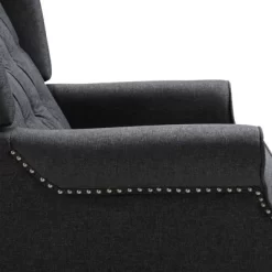 HOMCOM Fabric Upholstered Wingback Recliner, Tufted Back Linen Arm Chair With Footrest, Armrest, Padded Cushion, Dark Grey 9 HOMCOM Fabric Upholstered Wingback Recliner, Tufted Back Linen Arm Chair With Footrest, Armrest, Padded Cushion, Dark Grey -Online Furniture Store GUEST 027fa9c9 c272 470d 97a6 254c8d8daa05