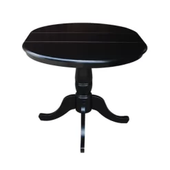 36" Round Top Pedestal Dining Table With 12" Drop Leaf - International Concepts -Online Furniture Store GUEST 02971c43 9521 4d15 a3e3 eec21fa11adf