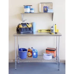 Commercial Grade Nsf Stainless Steel Top Work Table Chrome - Seville Classics -Online Furniture Store GUEST 02c77f64 76e4 4a29 932d b1bf9629ba9b