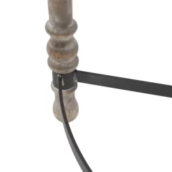 LuxenHome Rustic Wood And Metal Half Moon Console And Entry Table -Online Furniture Store GUEST 034046d1 e8ad 47c9 8cbc 2b613b2a7000