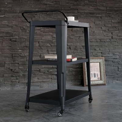 3 Tiered Harold Industrial Metal Dining Cart Black - AC Pacific 3 3 Tiered Harold Industrial Metal Dining Cart Black - AC Pacific - Image 3