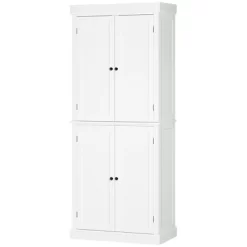 HOMCOM Freestanding Modern 4 Door Kitchen Pantry, Storage Cabinet Organizer With 6-Tier Shelves, And 4 Adjustable Shelves, White 7 HOMCOM Freestanding Modern 4 Door Kitchen Pantry, Storage Cabinet Organizer With 6-Tier Shelves, And 4 Adjustable Shelves, White -Online Furniture Store GUEST 03cc3f67 97fa 4fb0 9e2a c3c0571d70e3