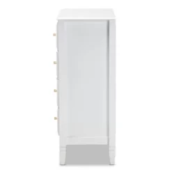 4 Drawer Naomi Wood Bedroom Chest White/Gold - Baxton Studio -Online Furniture Store GUEST 03d918c7 4a12 41ab 9430 38799d0426b3