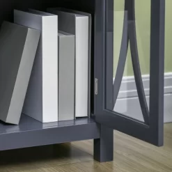 HOMCOM Elegant Kitchen Sideboard, Buffet Cabinet With Storage, Adjustable Shelves For Living Room, Study, 4 Glass Doors, Gray -Online Furniture Store GUEST 03f4acb3 be3b 4e73 b07b 9c818a3dfa47