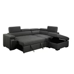 Mateo Stain Resistant Fabric Storage Sectional With Pullout Bed Gray - Abbyson Living 16 Mateo Stain Resistant Fabric Storage Sectional With Pullout Bed Gray - Abbyson Living -Online Furniture Store GUEST 04ab693d b6a7 401d 96f8 0bb7634c93a5