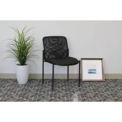 Mesh Guest Chair Black - Boss Office Products