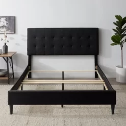 Sue Square Tufted Headboard Platform Bed - Brookside Bed