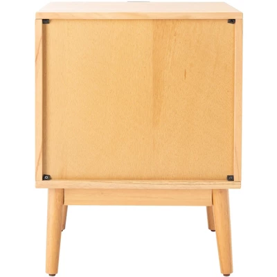 Baisley 2 Drawer Rattan Nightstand - Natural - Safavieh 6 Baisley 2 Drawer Rattan Nightstand - Natural - Safavieh - Image 6