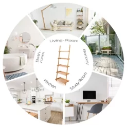 Costway 5-Tier Ladder Shelf Bamboo Bookshelf Wall-Leaning Storage Display Plant Stand 16 Costway 5-Tier Ladder Shelf Bamboo Bookshelf Wall-Leaning Storage Display Plant Stand -Online Furniture Store GUEST 0ac2d55c 9e2d 4bad b40d d5b77fac4b6d