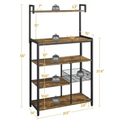 Yaheetech Utility Kitchen Storage Rack With 4 Shelves -Online Furniture Store GUEST 0b3cfdc0 467a 44ea 93e3 99e5e53ac7c6