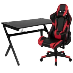 Flash Furniture Gaming Desk And Reclining Gaming Chair Set With Cup Holder, Headphone Hook & 2 Wire Management Holes -Online Furniture Store GUEST 0b74ba46 4ebe 48e7 9b1e 9284656bc862