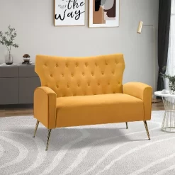 Brion 48" Contemporary Wingback Design Loveseat | KARAT HOME -Online Furniture Store GUEST 0cd48f6d 4aae 4200 9513 9fbfe5fffd88