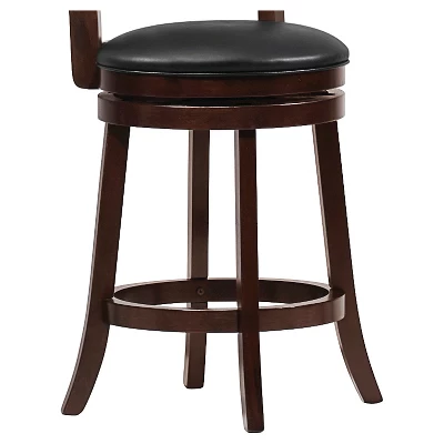 Wolcott Swivel 24" Counter Height Barstool - Charcoal Heather - Inspire Q 2 Wolcott Swivel 24" Counter Height Barstool - Charcoal Heather - Inspire Q - Image 2