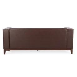 Raintree Mid Century Modern Faux Leather Tufted 3 Seater Sofa Dark Brown/Espresso - Christopher Knight Home 11 Raintree Mid Century Modern Faux Leather Tufted 3 Seater Sofa Dark Brown/Espresso - Christopher Knight Home -Online Furniture Store GUEST 10635669 7404 4183 ad94 feb1f36702ad