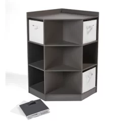 Badger Basket Corner Cubby Storage Unit With 4 Reversible Baskets Charcoal -Online Furniture Store GUEST 118265bd 6461 4c03 ae46 b4c6153cfe1c