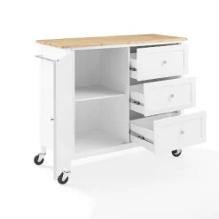 Soren Wood Top Kitchen Island/Cart Natural/White - Crosley -Online Furniture Store GUEST 143a9055 5824 4905 bccc d266dc291111