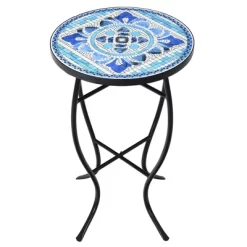 Costway Mosaic Side Table Accent Table Round Balcony Bistro End Table OrangeBlueNavy 22 Costway Mosaic Side Table Accent Table Round Balcony Bistro End Table OrangeBlueNavy -Online Furniture Store GUEST 148fce21 1c24 4a81 b2fa cb5bf55f9699