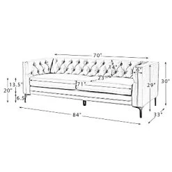 Wales 84" Contemporary Sofa With Tufted Back | ARTFUL LIVING DESIGN -Online Furniture Store GUEST 14e5ab09 442f 4370 b627 732834898623