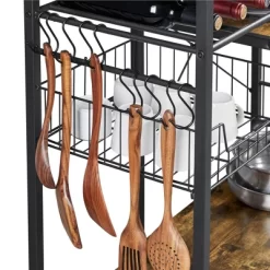 Yaheetech Kitchen Storage Shelves With 10 Hooks -Online Furniture Store GUEST 15bc0114 1e7a 4d74 850b 49f255b842d4