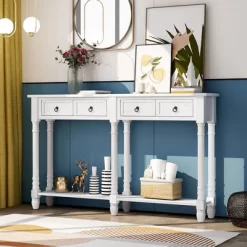 Rectangular Console Table With Drawers And Long Shelf-ModernLuxe -Online Furniture Store GUEST 15c48006 55b6 4430 aae0 9847e7792152