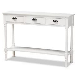 Garvey Wood 3 Drawer Entryway Console Table - Baxton Studio -Online Furniture Store GUEST 16453017 8815 4738 8e6e 7e408c34764c