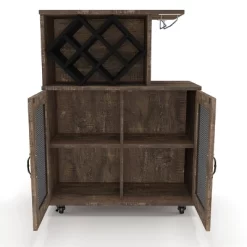 Morse Farmhouse Mobile Wine Cabinet Reclaimed Oak - HOMES: Inside + Out -Online Furniture Store GUEST 16c5ae4c b4f0 4243 afc8 3a6078133b2b