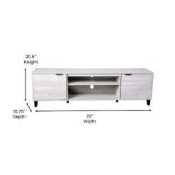 Merrick Lane Gray Finished 70" Mid-Century Modern TV Stand With Adjustable Open Shelves And Two Doors For TV's Up To 60" -Online Furniture Store GUEST 17a04854 e4f3 4531 ba33 dd1d19dcd3b4