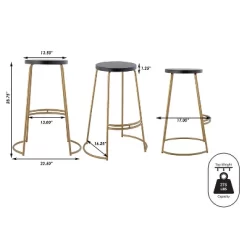JONATHAN Y Hula Modern Designer Iron Curved Backless Bar Stool -Online Furniture Store GUEST 182d74ea 68cb 4281 a71b bd76cb920f95