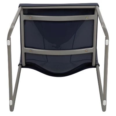 Flash Furniture HERCULES Series 880 Lb. Capacity Navy Full Back Contoured Stack Chair With Gray Powder Coated Sled Base 9 Flash Furniture HERCULES Series 880 Lb. Capacity Navy Full Back Contoured Stack Chair With Gray Powder Coated Sled Base - Image 9