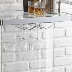 Aerin Server Cart Acrylic And Chrome - Steve Silver -Online Furniture Store GUEST 18fba4c0 95ba 4ff4 b48e 7bd84edca00c