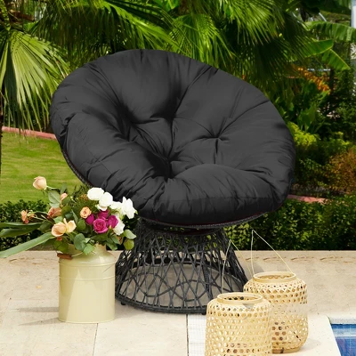Costway Rattan Papasan Chair Ergonomic Chair 360-degree Swivel Soft Cushion Garden Red BlackGreen 1 Costway Rattan Papasan Chair Ergonomic Chair 360-degree Swivel Soft Cushion Garden Red BlackGreen