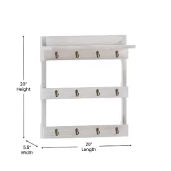 Emma And Oliver Wall Mounted Mug Rack With 12 Coffee Cup Hangers And Built-In Shelf For Coffee, Sugar & More -Online Furniture Store GUEST 19dcae87 bac1 425b ba64 312bef461ac9