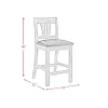 2pc Grayson Counter Height Barstool And Side Chair Set With Wooden Seats Gray - Picket House Furnishings