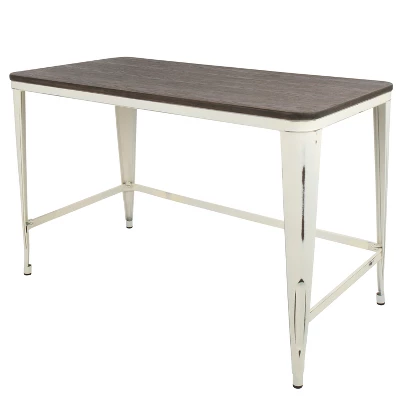 Lumisource Pia Industrial Desk Vintage Cream 2 Lumisource Pia Industrial Desk Vintage Cream - Image 2