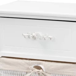 Madelia Wood 1 Drawer Storage Unit White - Baxton Studio -Online Furniture Store GUEST 1c36512a e73a 4de0 81c0 9d806394a085