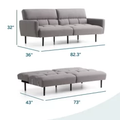 Comfort Collection Futon Sofa Bed With Box Tufting - Lucid 21 Comfort Collection Futon Sofa Bed With Box Tufting - Lucid -Online Furniture Store GUEST 1c52032c 6919 45da b91e 4862b7bb2e4e