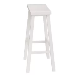PJ Wood Classic Saddle Seat 29'' Kitchen Bar Counter Stool With Backless Seat & 4 Square Legs, For Homes, Dining Spaces, And Bars, White (4 Pack) -Online Furniture Store GUEST 1d0afe3d 73a4 4b12 b4ac 5282356d2cdf