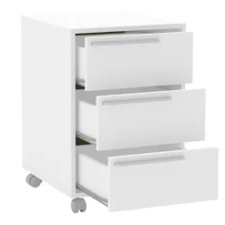 Maia 3 Drawer File Cabinet White - Polifurniture
