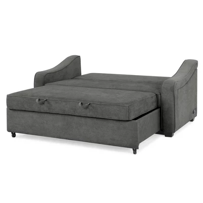 Nelson Convertible Futon Queen Sleeper Sofa Gray - Serta 5 Nelson Convertible Futon Queen Sleeper Sofa Gray - Serta - Image 5