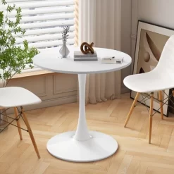 31.5'' Haven Small Round Dining Table With Metal Pedestal Dining Table Base-Maison Boucle -Online Furniture Store GUEST 201d3b49 1824 45db 8024 f9cfd57e5fd0