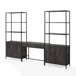3pc Jacobsen Desk And Large Etagere Set Brown Ash - Crosley -Online Furniture Store GUEST 2077d939 de2a 4116 9129 75d801e433cc