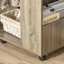 HOMCOM C-Shaped Sofa Side Table Mobile End Table With Storage And Wheels For Living Room, Bedroom, Office -Online Furniture Store GUEST 209949ad f4f4 450b 9dc5 9c24b9cebe5f