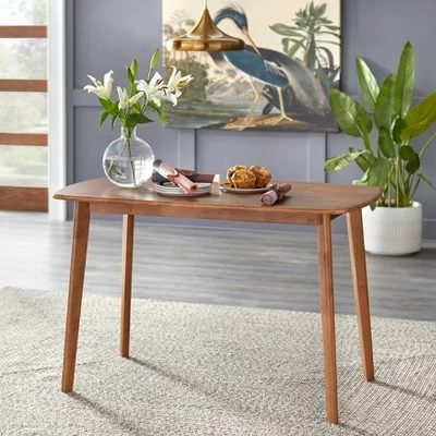Nettie Mid-Century Modern Rectangular Dining Table Walnut Finish - Buylateral 1 Nettie Mid-Century Modern Rectangular Dining Table Walnut Finish - Buylateral