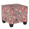 Storage Ottomans Faded Red Floral - Skyline Furniture