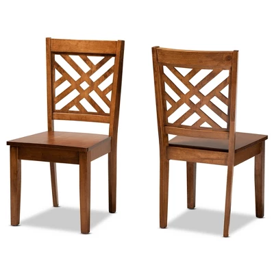 Caron Wood Dining Chair Set - Baxton Studio 7 Caron Wood Dining Chair Set - Baxton Studio - Image 7