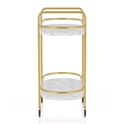 Madronas Serving Carts With Faux Marble Gold Coating/White - MiBasics -Online Furniture Store GUEST 22faf196 810d 4079 959b 96f9ad17e6e4