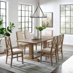 7pc Joanna Dining Set With 6 Upholstered Back Chairs Rustic Brown - Crosley 18 7pc Joanna Dining Set With 6 Upholstered Back Chairs Rustic Brown - Crosley -Online Furniture Store GUEST 23b28b70 0a60 46ba 8664 eb728d67a1ed